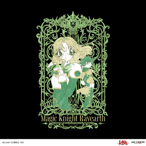 『魔法騎士レイアース』第2弾 デコラティブTシャツ 3(鳳凰寺風&フェリオ)ブラック